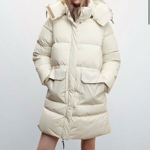 Mango Beige Puffer Jacket